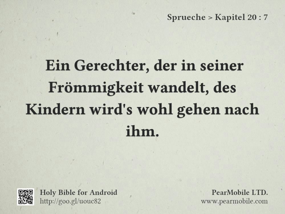 Sprueche, Kapitel 20:7